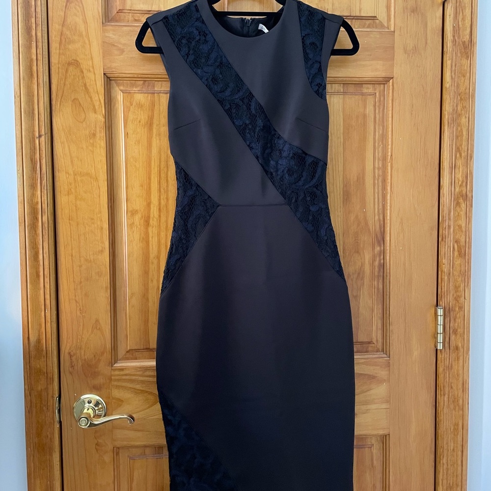 Rachel Rachel Roy Scuba Lace Panel Sheath Dress